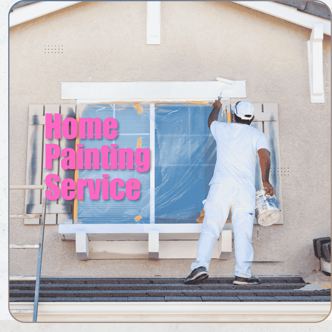 White and Light Brown Modern House Painting Services Promotion Instagram Post