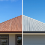 Colorbond roof being primed with metal adhesion primer before topcoat in Sydney
