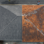Professional roof inspection on Sydney terracotta tile roof before painting decision